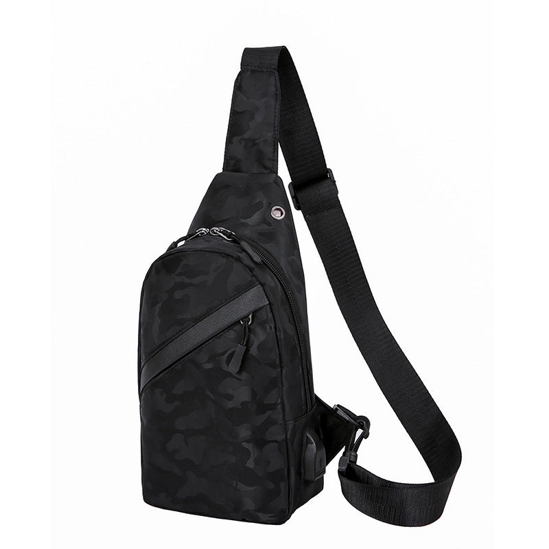 Men's Basic Classic Style Solid Color Polyester Waist Bags