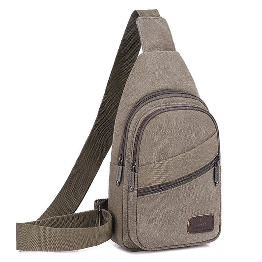 Men's Vintage Style Solid Color Canvas Waist Bags