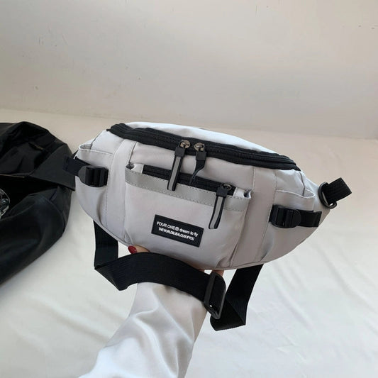 Women's Streetwear Letter Oxford Cloth Waist Bags