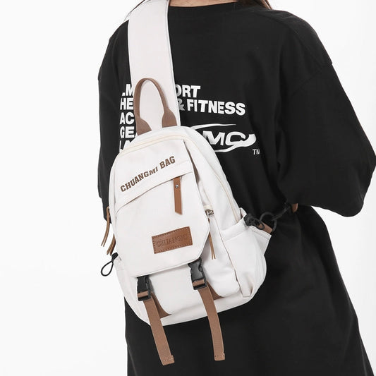 Unisex Streetwear Sports Solid Color Nylon Waist Bags