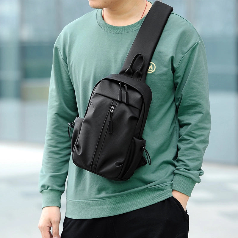 Men's Classic Style Solid Color Polyester Waist Bags