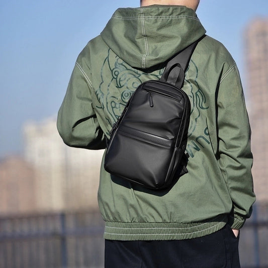 Men's Basic Solid Color Polyester Waist Bags