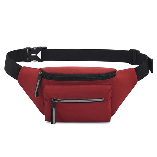 Men's Classic Style Stripe Nylon Waterproof Waist Bags