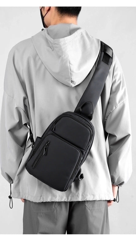 Men's Streetwear Solid Color Polyester Waterproof Waist Bags