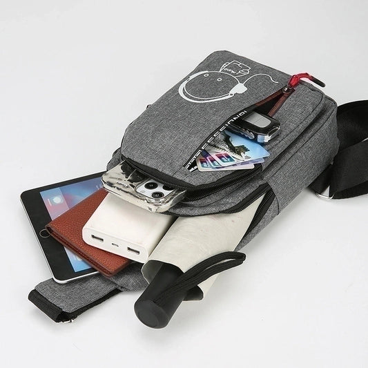 Men's Streetwear Cartoon Nylon Waterproof Waist Bags