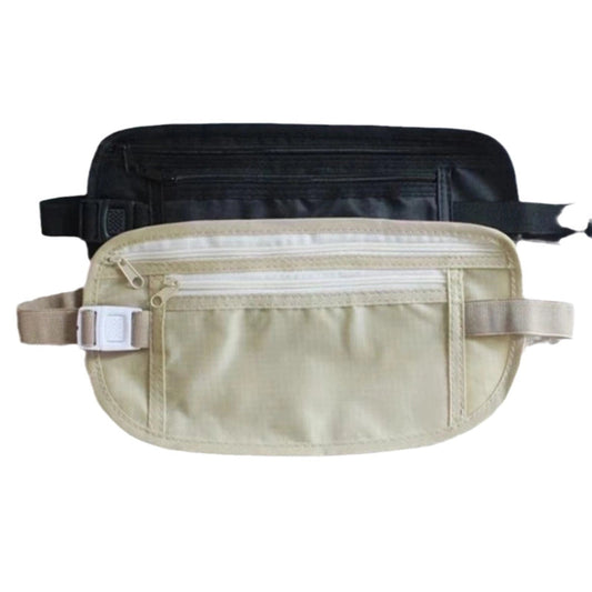 Unisex Solid Color Polyester Zipper Fanny Pack
