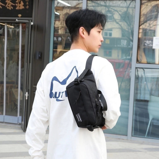 Unisex Solid Color Oxford Cloth Sewing Thread Zipper Fanny Pack