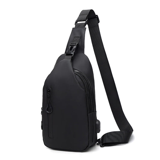 Unisex Solid Color Oxford Cloth Sewing Thread Zipper Fanny Pack