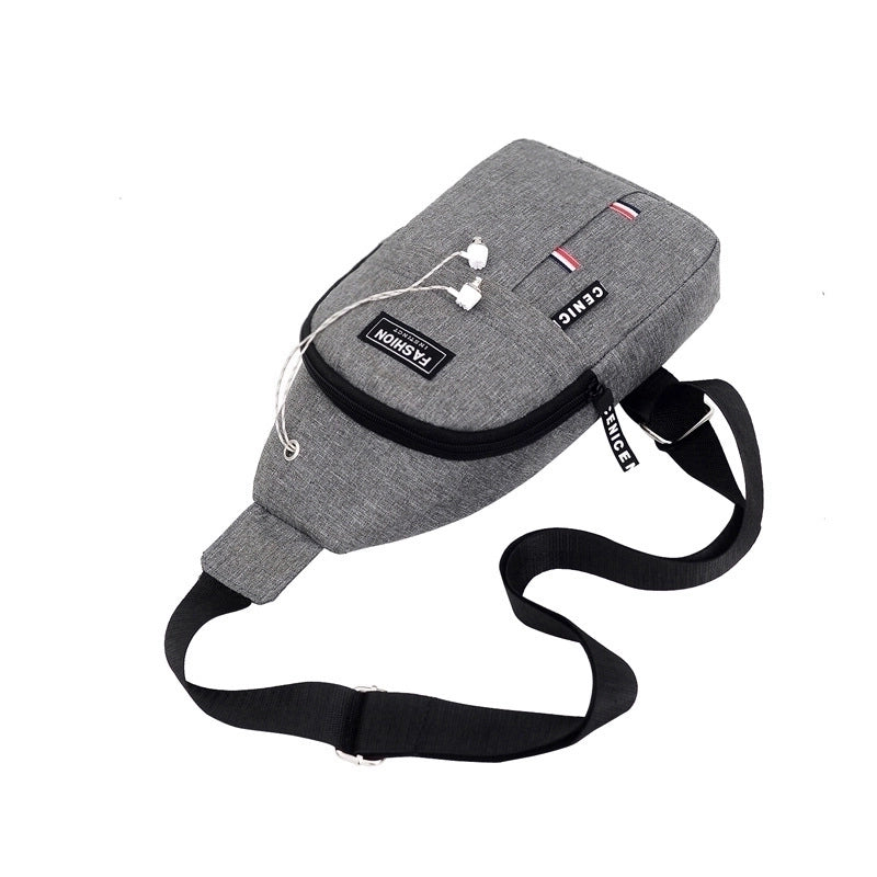 Men's Sports Solid Color Canvas Waist Bags