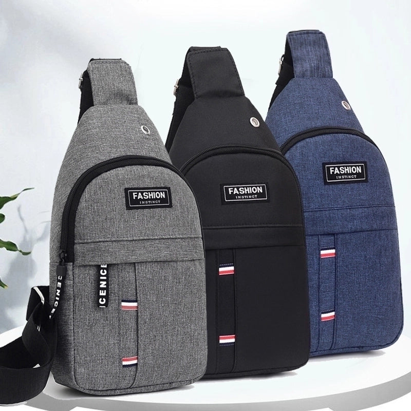Men's Sports Solid Color Canvas Waist Bags