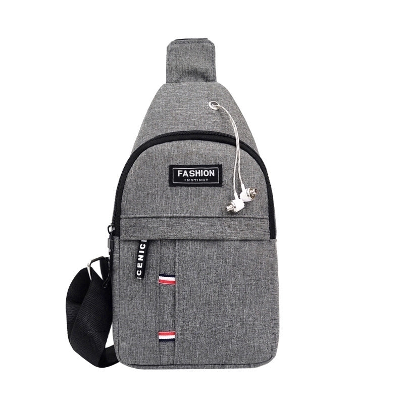 Men's Sports Solid Color Canvas Waist Bags