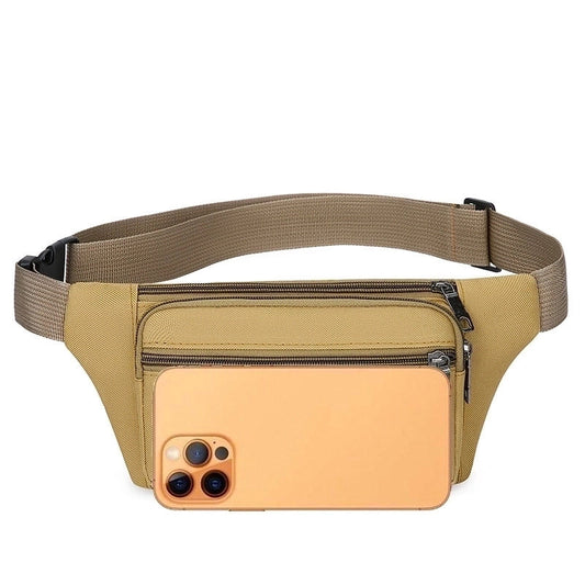 Men's Classic Style Solid Color Oxford Cloth Waist Bags