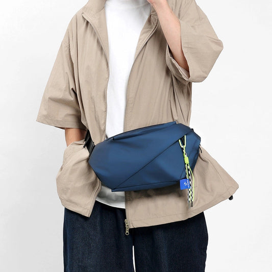 Men's Solid Color Water Repellent Sewing Thread Zipper Fanny Pack