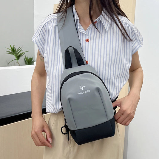 Unisex Solid Color Nylon Sewing Thread Zipper Fanny Pack