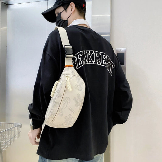 Unisex Little Bear Nylon Zipper Fanny Pack