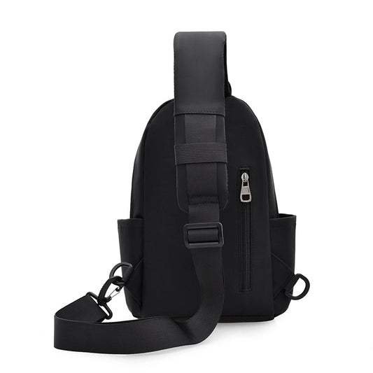 Unisex Solid Color Nylon Zipper Fanny Pack