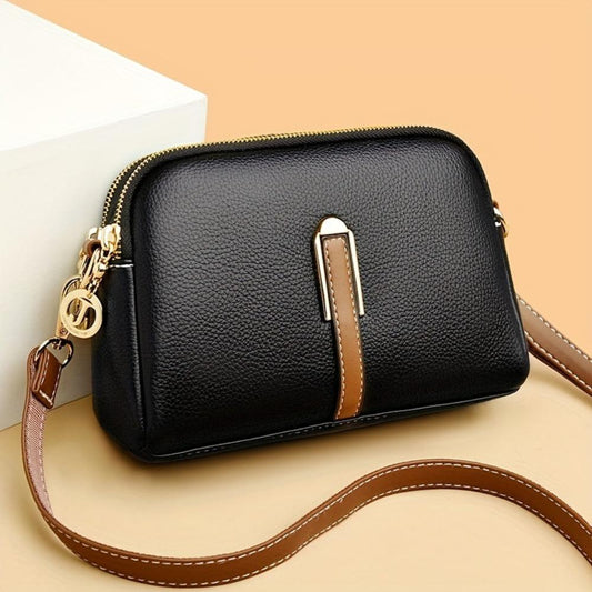 Stylish Embossed Leather Crossbody Bag for Women