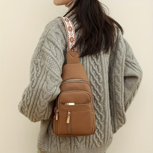 Hazel Stylish Vintage Chest Crossbody Shoulder Bag