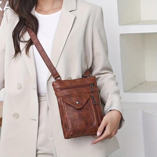 Clara Vintage Leather Crossbody Bag for Women