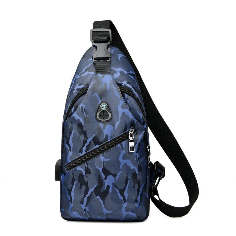 New Fashion Men's Shoulder Messenger Bag Shoulder Bag Korean Leisure Chest Bag Men's Bag