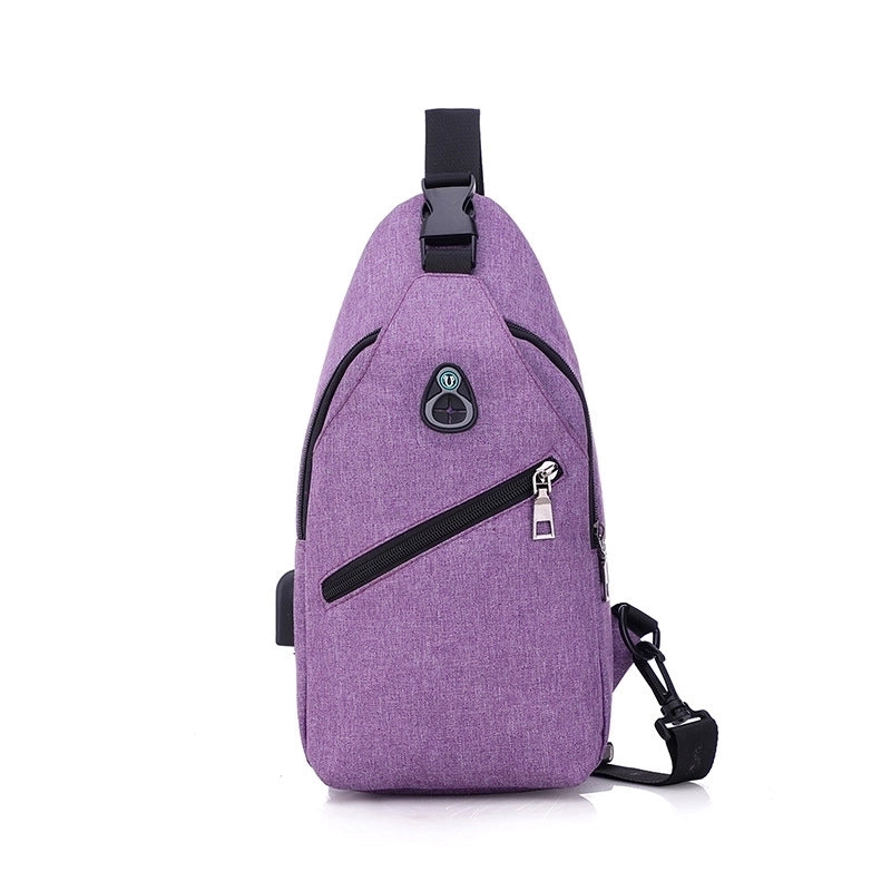 Men's Basic Solid Color Canvas Waist Bags