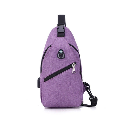 Men's Basic Solid Color Canvas Waist Bags