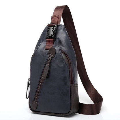 Men's Streetwear Sports Solid Color Pu Leather Waterproof Waist Bags