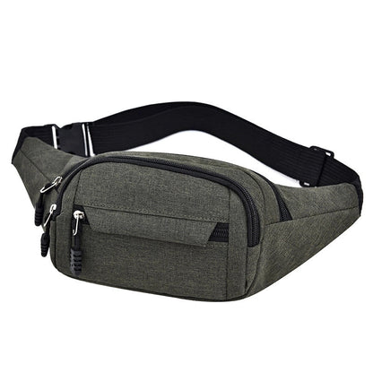 Men's Classic Style Solid Color Oxford Cloth Waist Bags