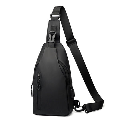 Men's Sports Solid Color Polyester Waterproof Waist Bags