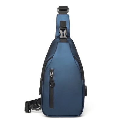 Men's Sports Solid Color Polyester Waterproof Waist Bags