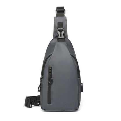 Men's Sports Solid Color Polyester Waterproof Waist Bags