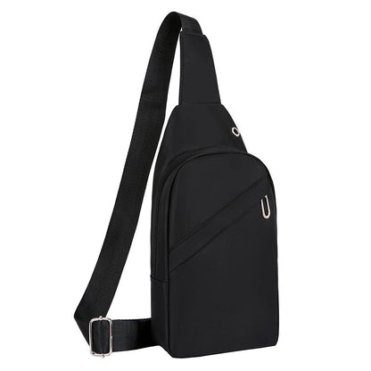 Men's Basic Streetwear Sports Solid Color Oxford Cloth Waist Bags