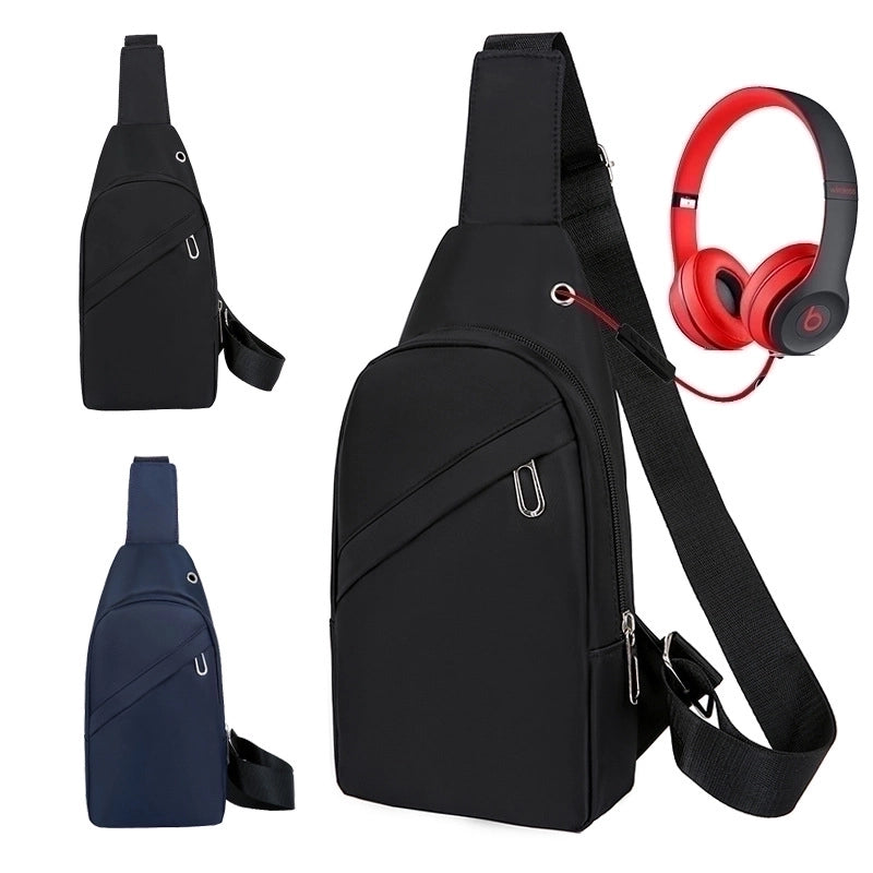 Men's Basic Streetwear Sports Solid Color Oxford Cloth Waist Bags
