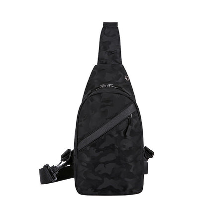 Men's Basic Classic Style Solid Color Polyester Waist Bags