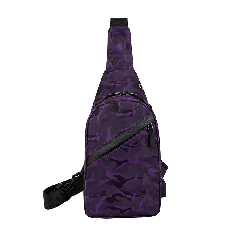 Men's Basic Classic Style Solid Color Polyester Waist Bags