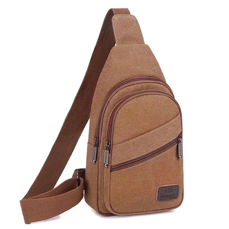 Men's Vintage Style Solid Color Canvas Waist Bags