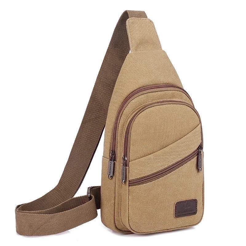Men's Vintage Style Solid Color Canvas Waist Bags