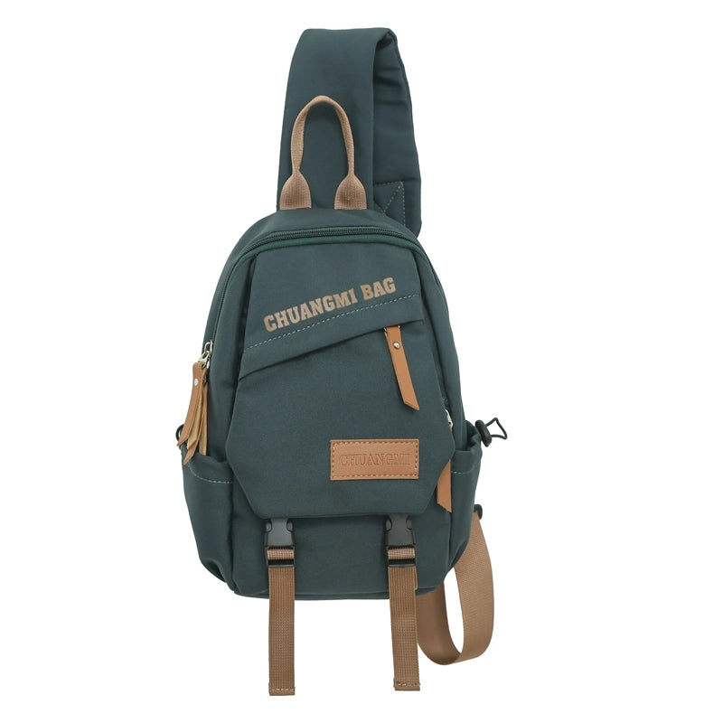 Unisex Streetwear Sports Solid Color Nylon Waist Bags