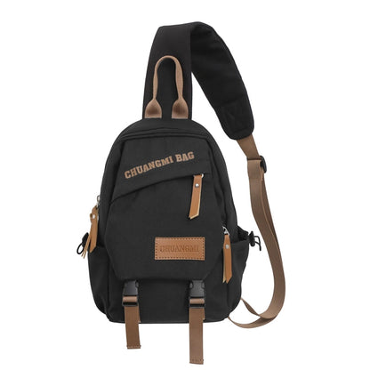 Unisex Streetwear Sports Solid Color Nylon Waist Bags
