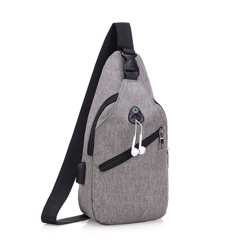 Men's Basic Solid Color Canvas Waist Bags