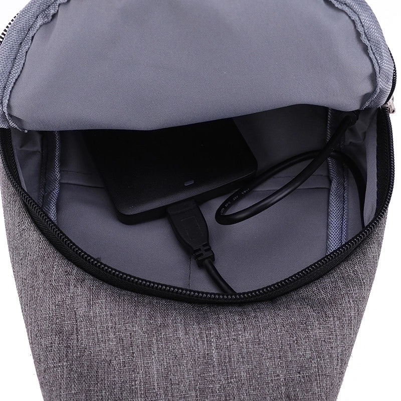 Men's Basic Solid Color Canvas Waist Bags