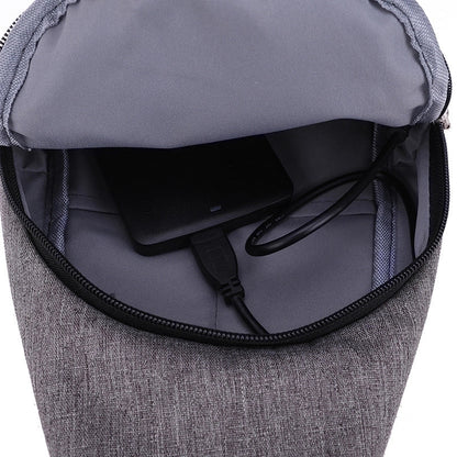 Men's Basic Solid Color Canvas Waist Bags