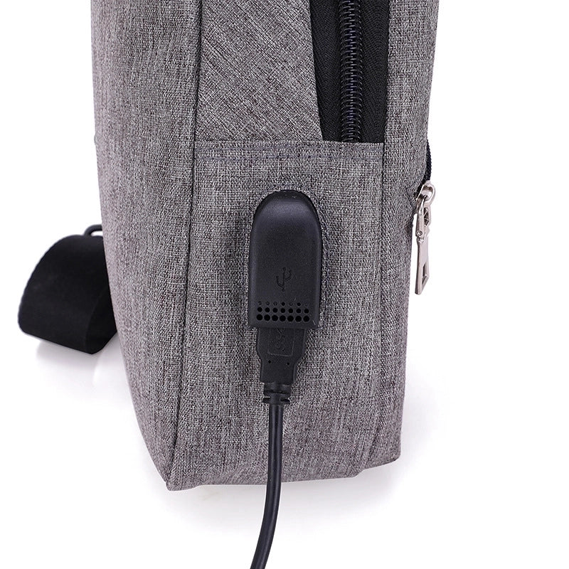 Men's Basic Solid Color Canvas Waist Bags