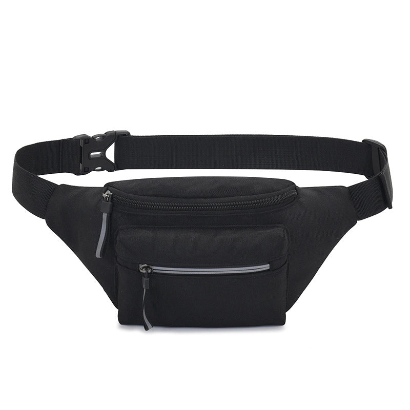 Men's Classic Style Stripe Nylon Waterproof Waist Bags