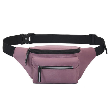 Men's Classic Style Stripe Nylon Waterproof Waist Bags
