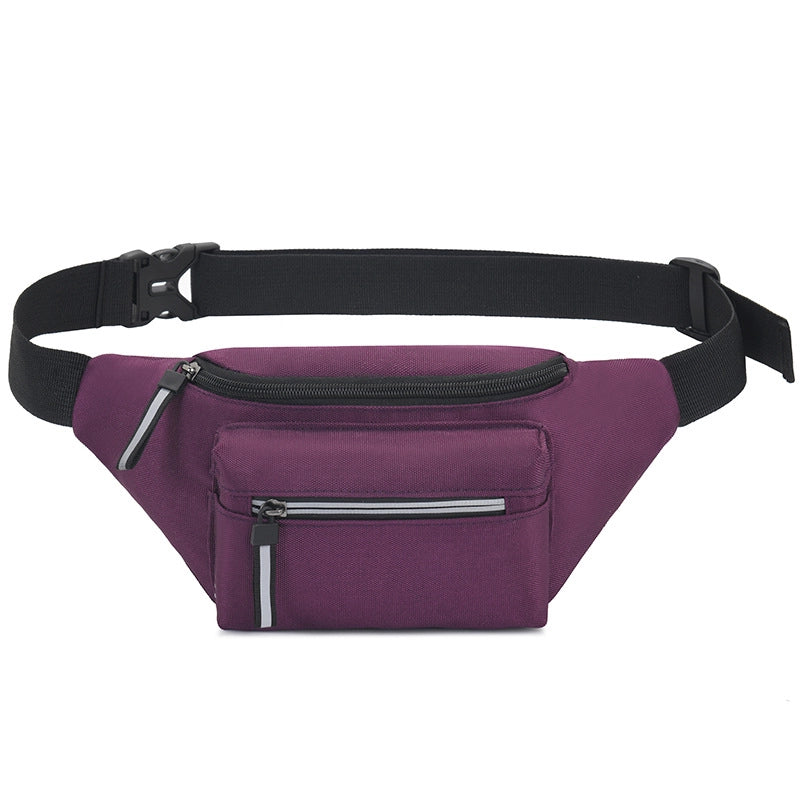 Men's Classic Style Stripe Nylon Waterproof Waist Bags