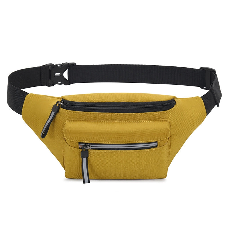 Men's Classic Style Stripe Nylon Waterproof Waist Bags