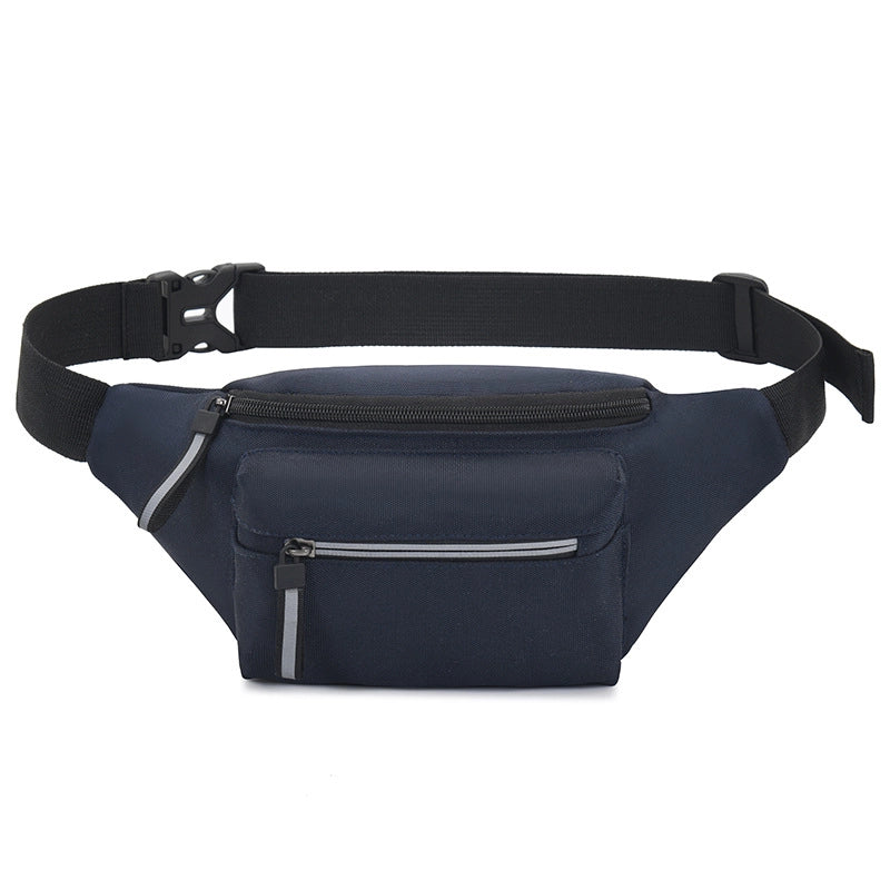 Men's Classic Style Stripe Nylon Waterproof Waist Bags