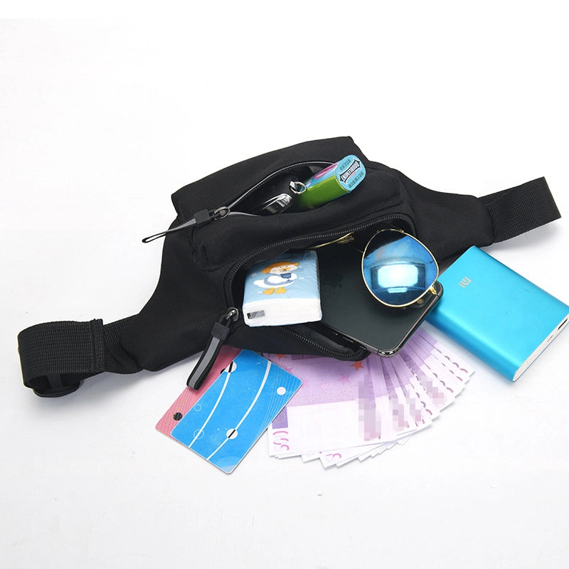 Men's Classic Style Stripe Nylon Waterproof Waist Bags