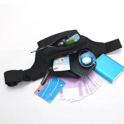 Men's Classic Style Stripe Nylon Waterproof Waist Bags